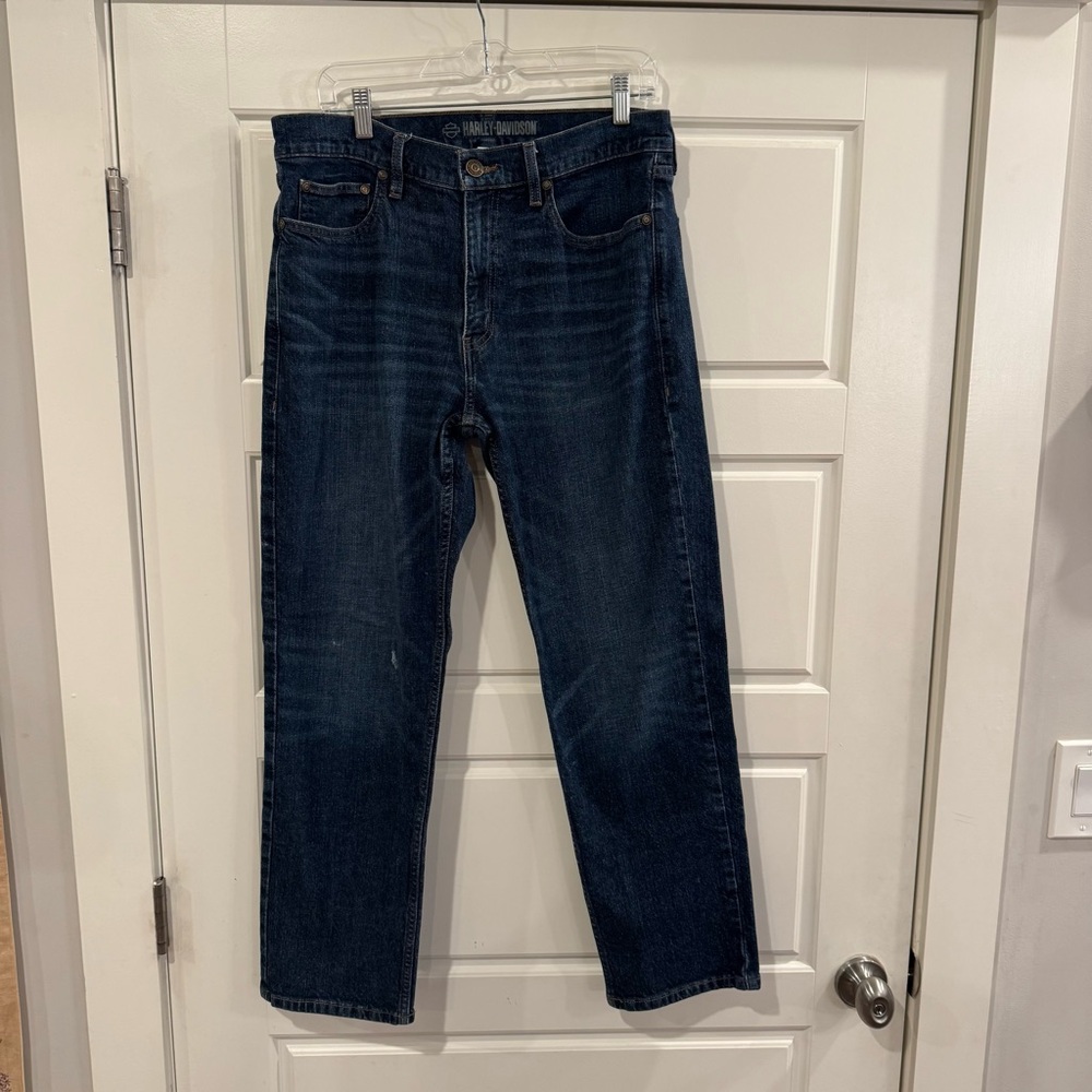 Harley Davidson‎ Jeans Men's 34x30 Medium Wash RN #103819 Straight Cotton 100%
